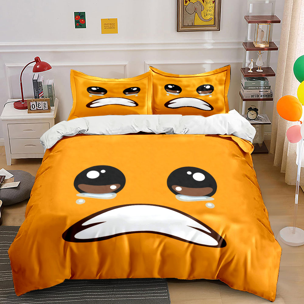 Home Decor Emoji - Set Sprei 3PCS Emoji Wajah Oranye