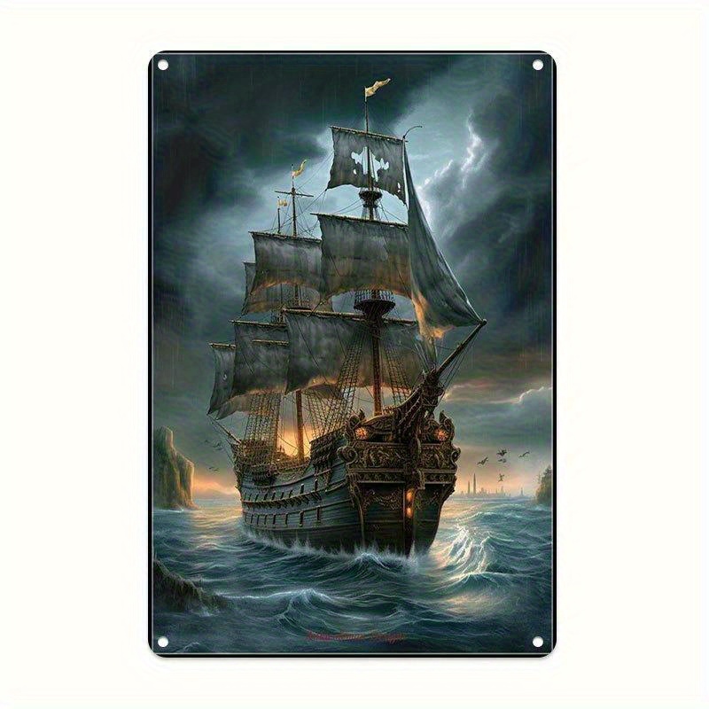 Home Decor Kolkata - Papan Dinding Logam Kapal Layar Nautikal