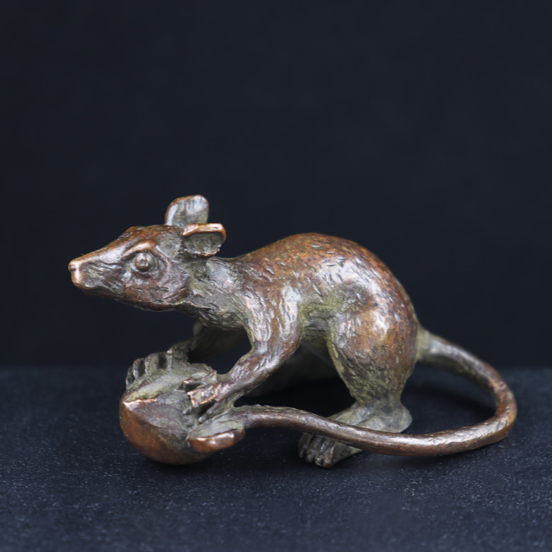 Home Decor Humacao - Pembakar Dupa Tembaga Antik Bentuk Tikus