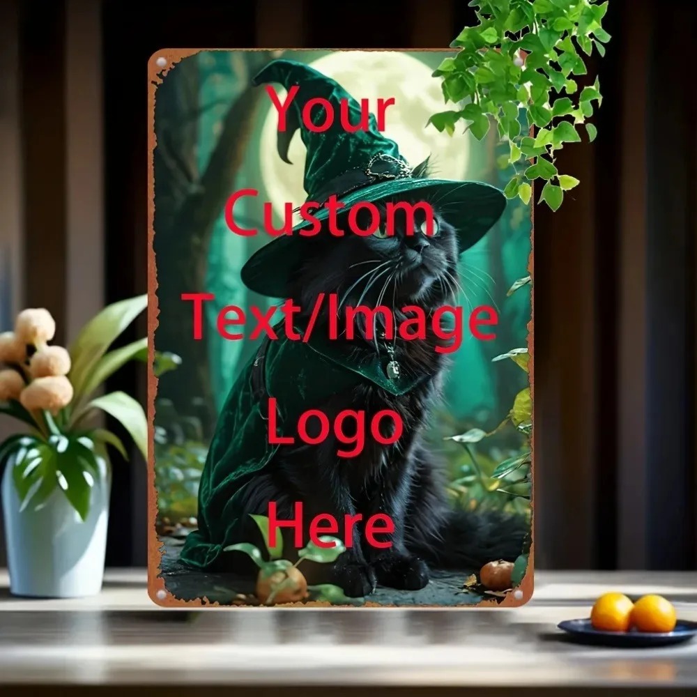 Home Decor Logo - Plakat Aluminium Cetak HD Kustom 20.32×30.48CM,
