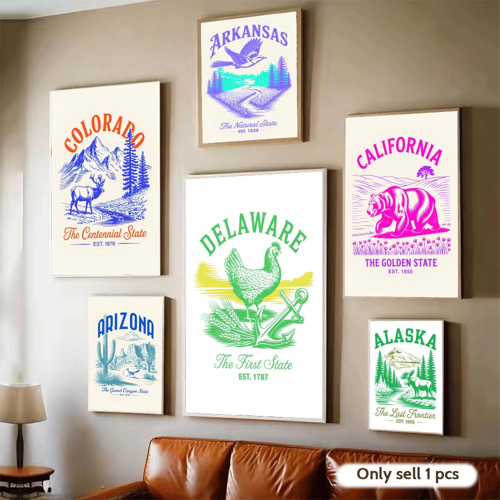 Home Decor Design Ideas - Poster Desain Seni Hewan Amerika Serikat,