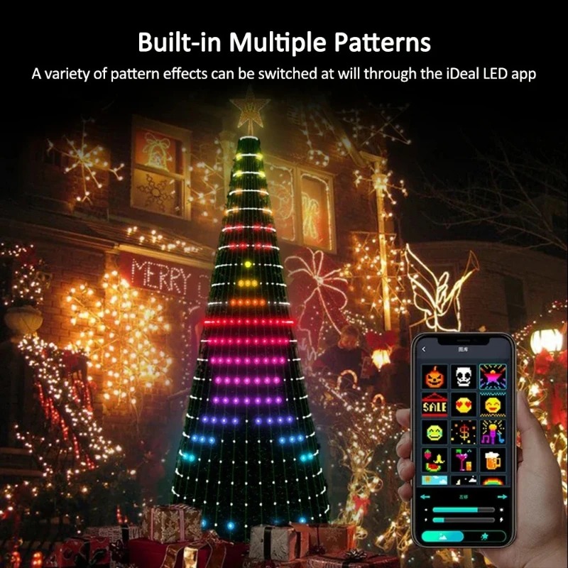 Home Decor Free App - Lampu Pohon Bintang Natal RGB LED,