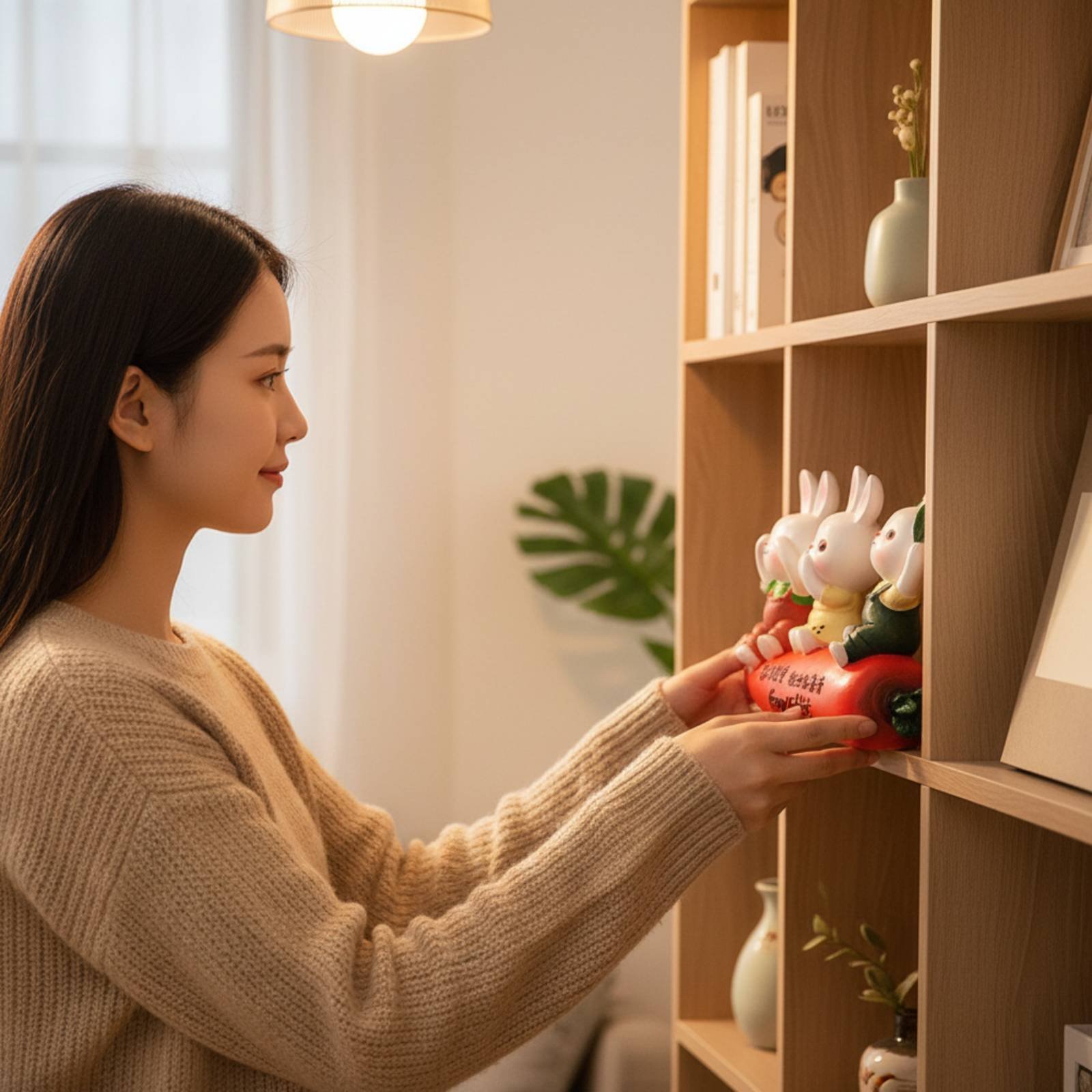 Home Decor Design Ideas - Patung Kelinci Resin Desain Eropa Figur