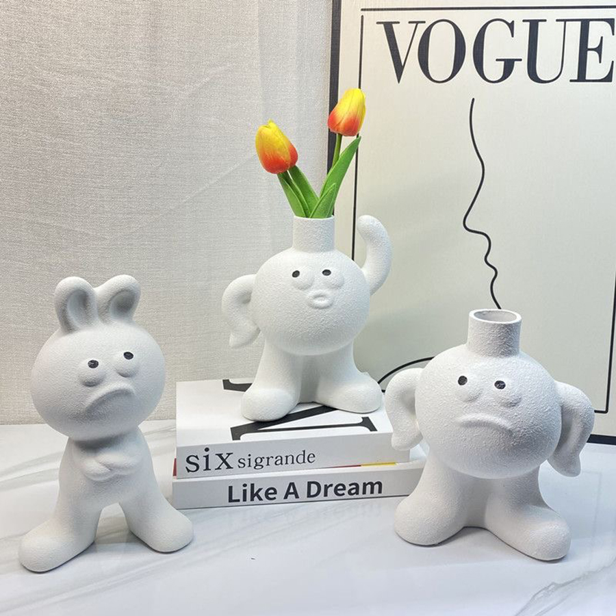Home Decor Emoji - Vas bunga keramik kreatif vas lucu