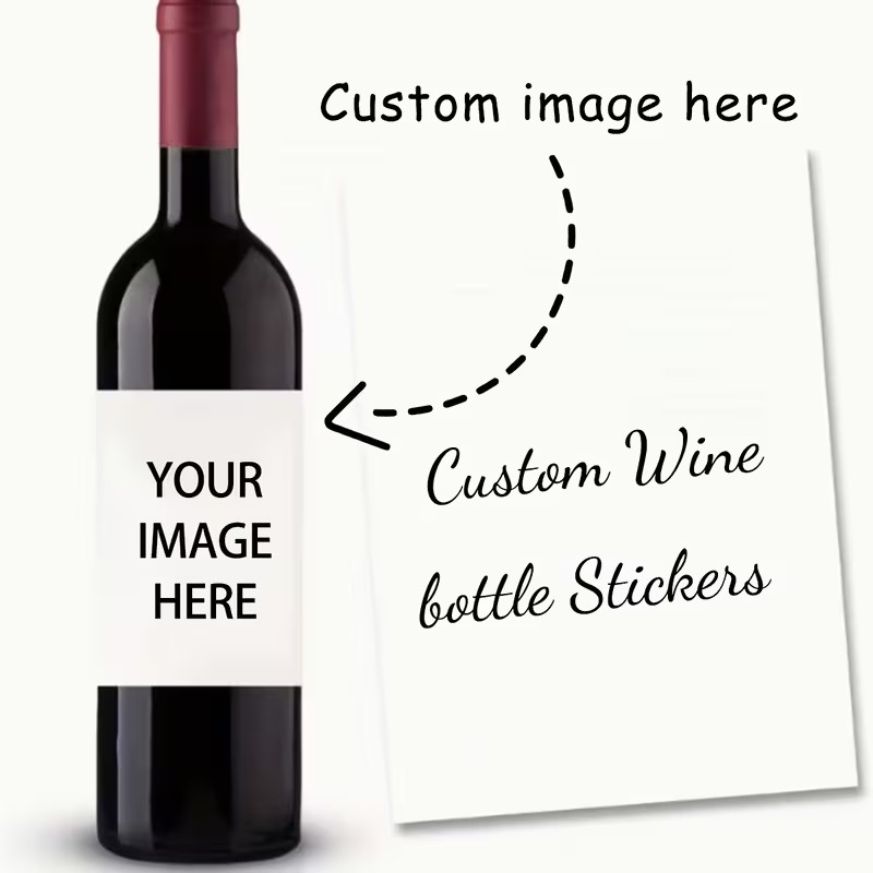 Home Decor Logo - Stiker Label Botol Anggur yang Dapat