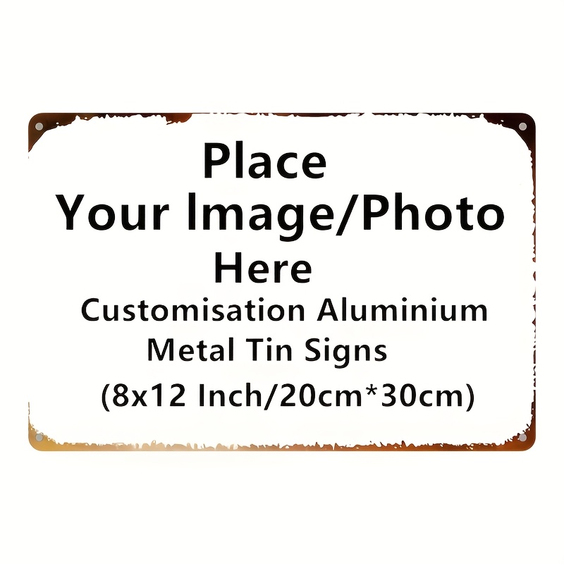 Home Decor Logo - 19.Papan Logam Kustom Personal - Foto/Teks/Logo