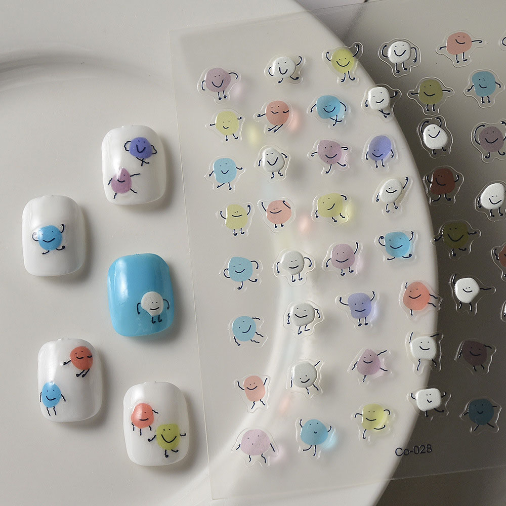 Home Decor Humacao - Stiker seni kuku permen timbul 5D