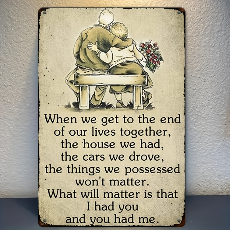 Home Decor Quotes - , Poster Logam Besi dengan Tulisan