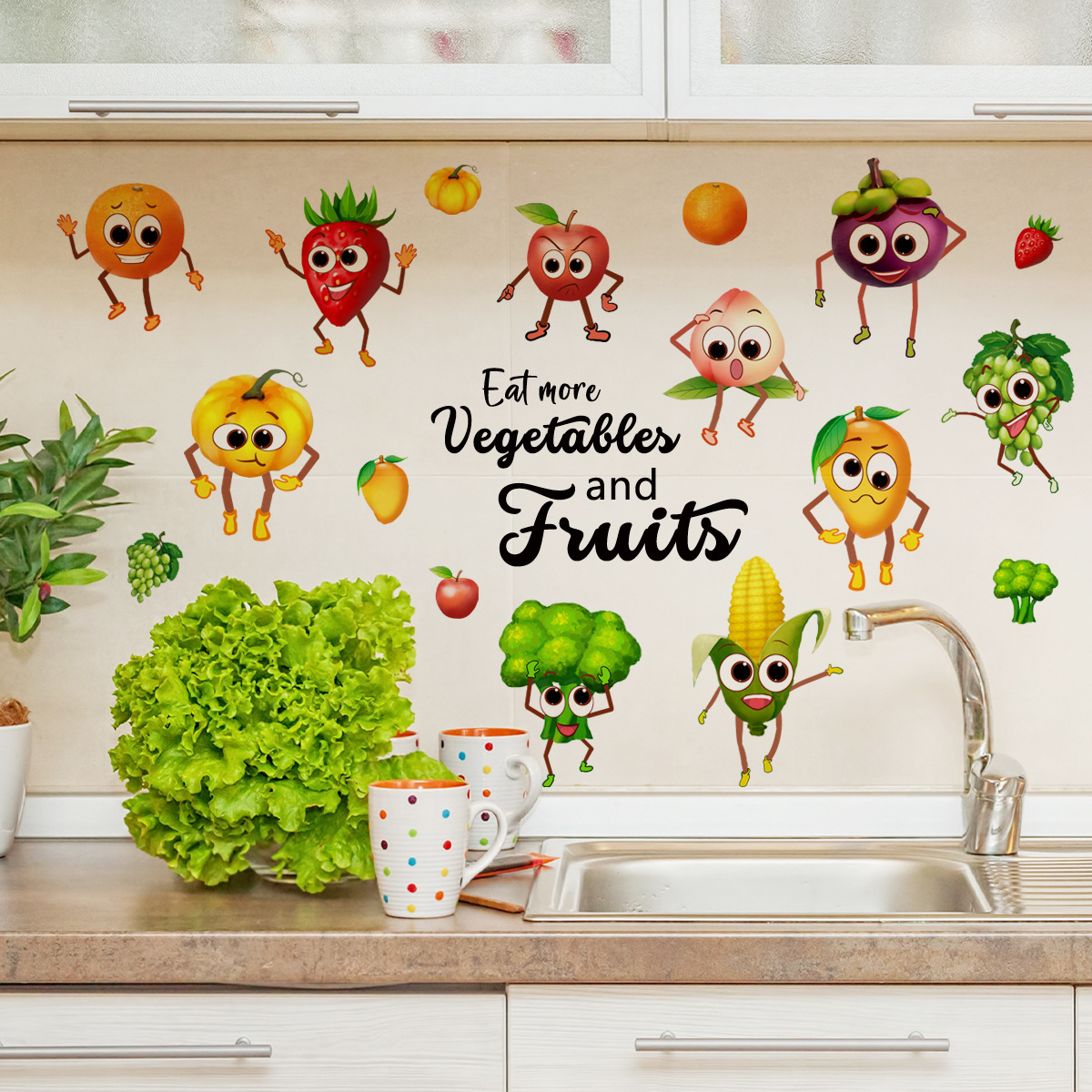 Stiker Dinding Buah Emoji Kart - Home Decor Emoji ulasan dan harga