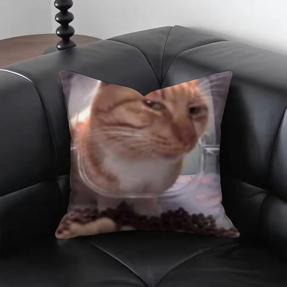 Sarung Bantal M-Meme Kucing Lu - Home Decor Emoji ulasan dan harga