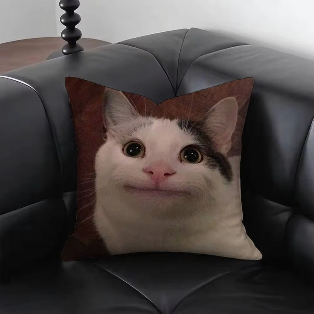 Sarung Bantal M-Meme Kucing Lu - Home Decor Emoji ulasan dan harga