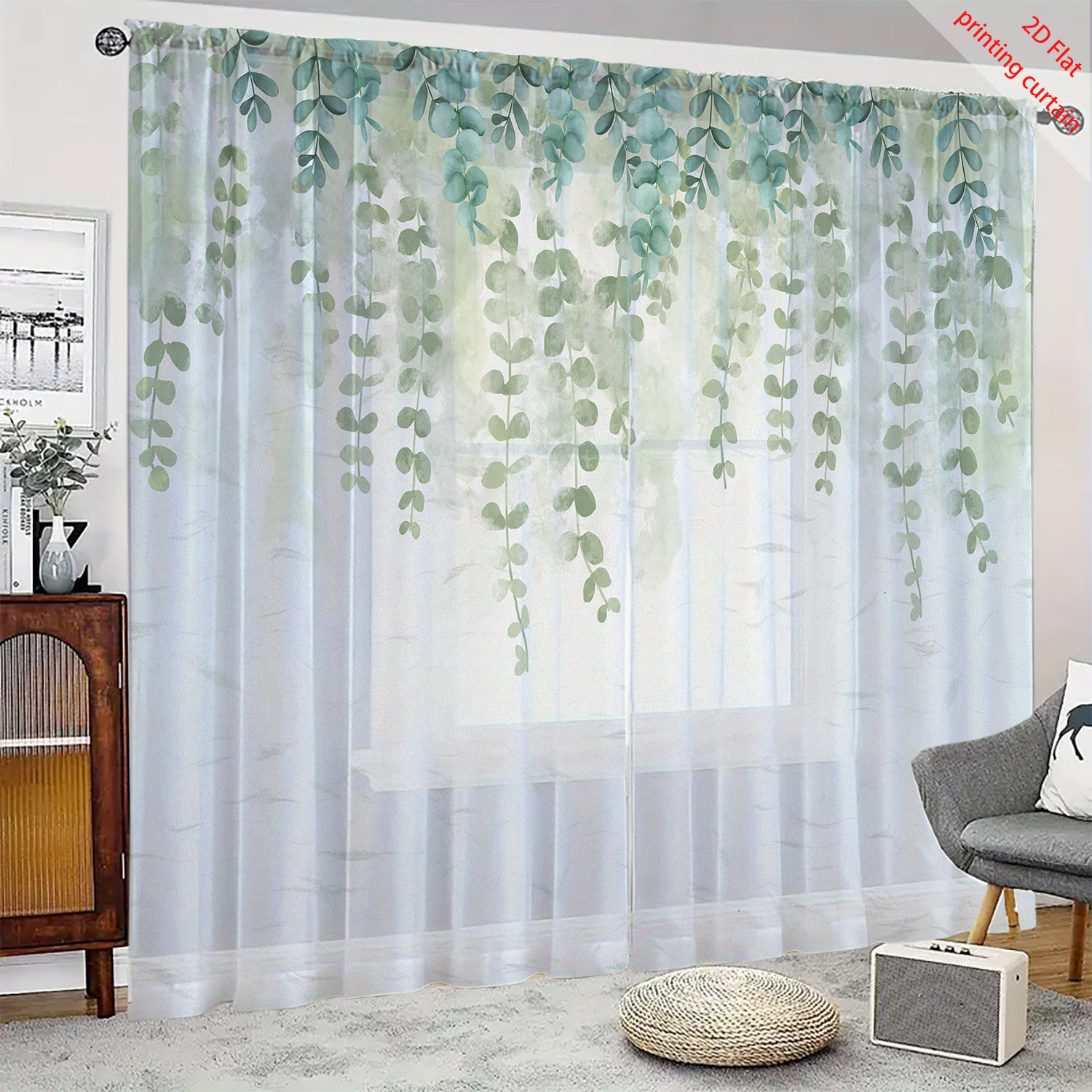 Tirai kasa transparan bermotif - Home Decor Youtube ulasan dan harga