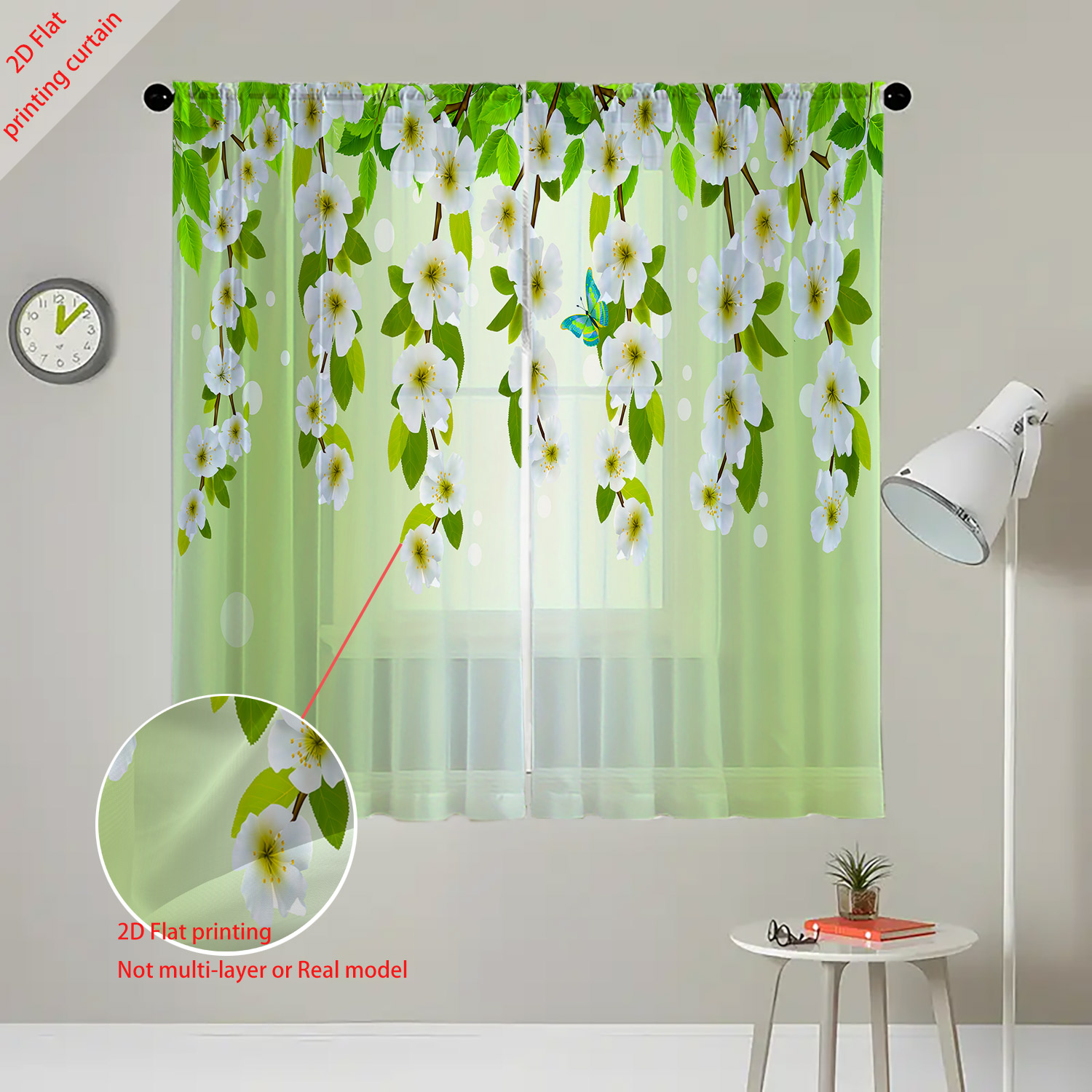Tirai kasa transparan bermotif - Home Decor Youtube ulasan dan harga