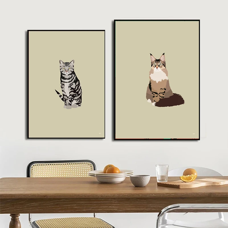 Poster Kucing Lipat Skotlandia - Home Decor Minimal ulasan dan harga