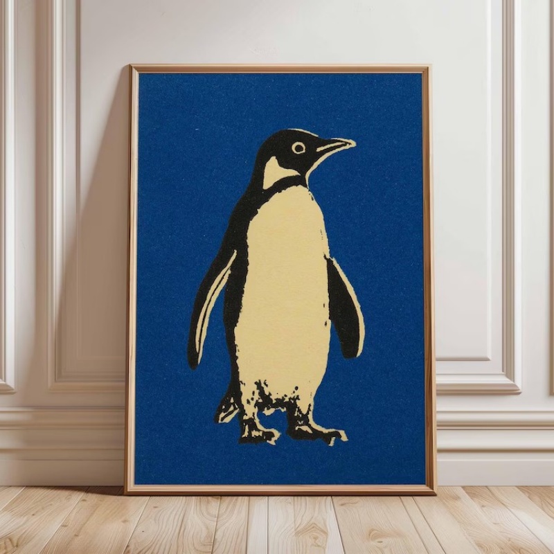 Cetakan Seni Pop Penguin Minim - Home Decor Design Ideas ulasan dan harga