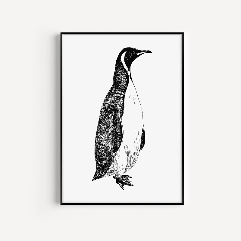 Cetakan Seni Pop Penguin Minim - Home Decor Design Ideas ulasan dan harga