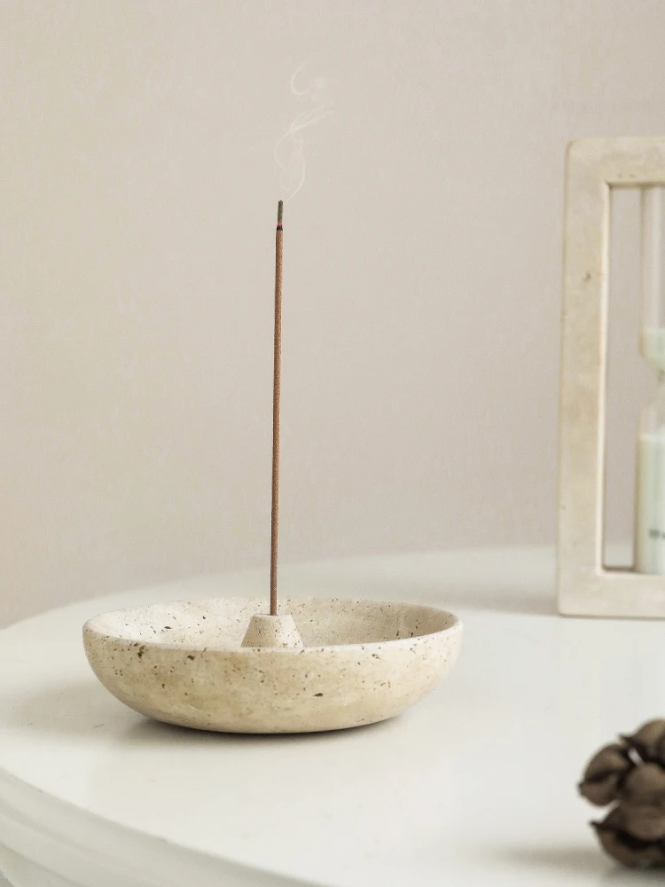 Tempat Dupa Batu Travertine Vi - Incense Stick Holder ulasan dan harga