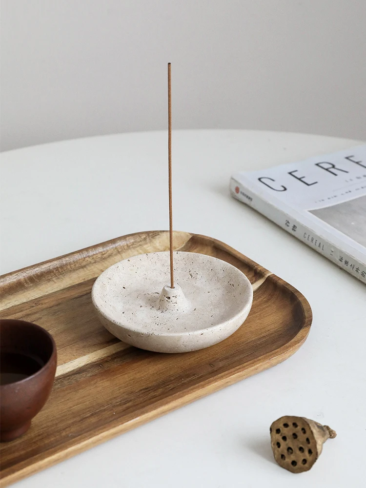 Tempat Dupa Batu Travertine Vi - Incense Stick Holder ulasan dan harga