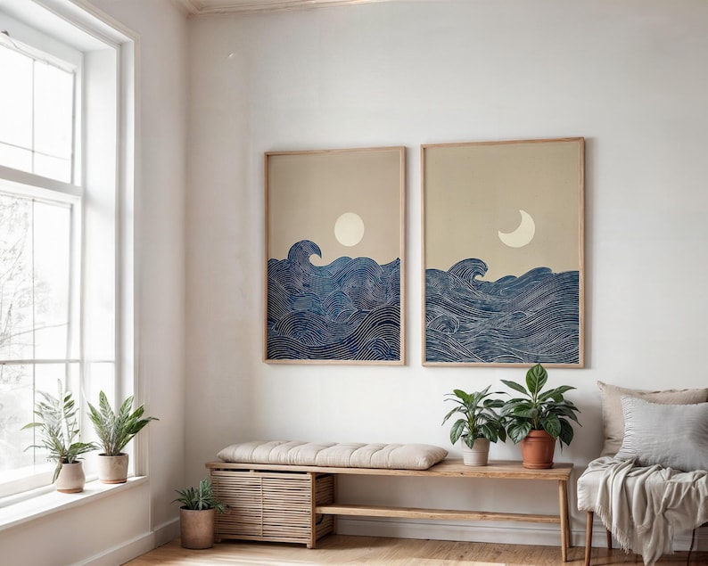 2 Buah Cetakan Seni Dinding Ka - Home Decor Youtube ulasan dan harga