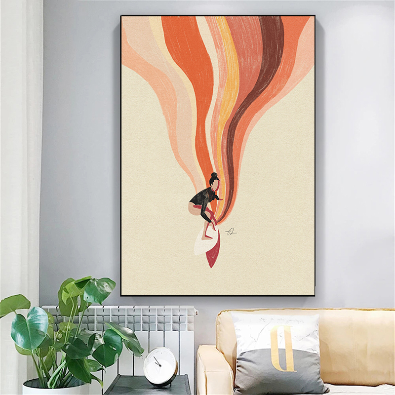 Seni Minimalis Nordik Surfing  - Home Decor Youtube ulasan dan harga