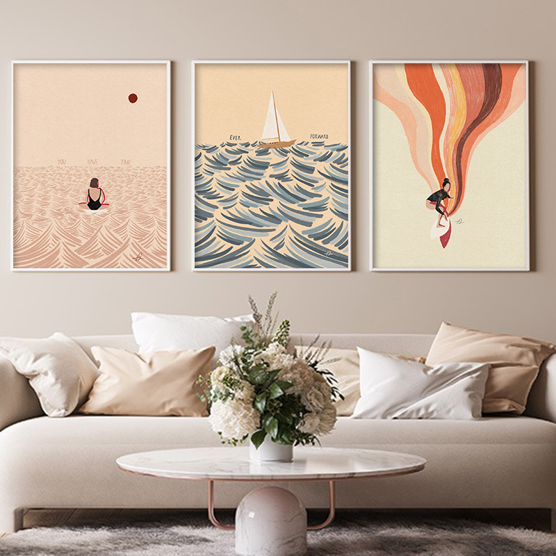 Seni Minimalis Nordik Surfing  - Home Decor Youtube ulasan dan harga