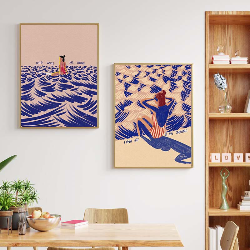 Seni Minimalis Nordik Surfing  - Home Decor Youtube ulasan dan harga