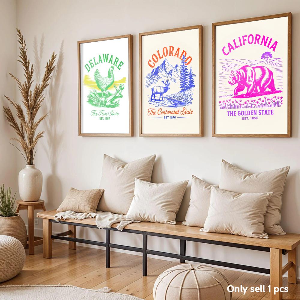 Poster Desain Seni Hewan Ameri - Home Decor Design Ideas ulasan dan harga