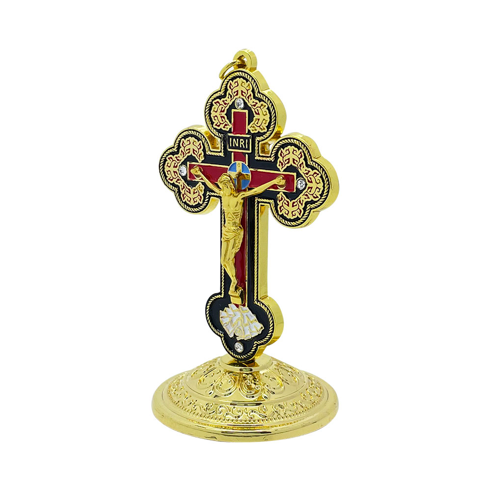 Salib Meja Katolik Emas Enamel - Home Decoration ulasan dan harga