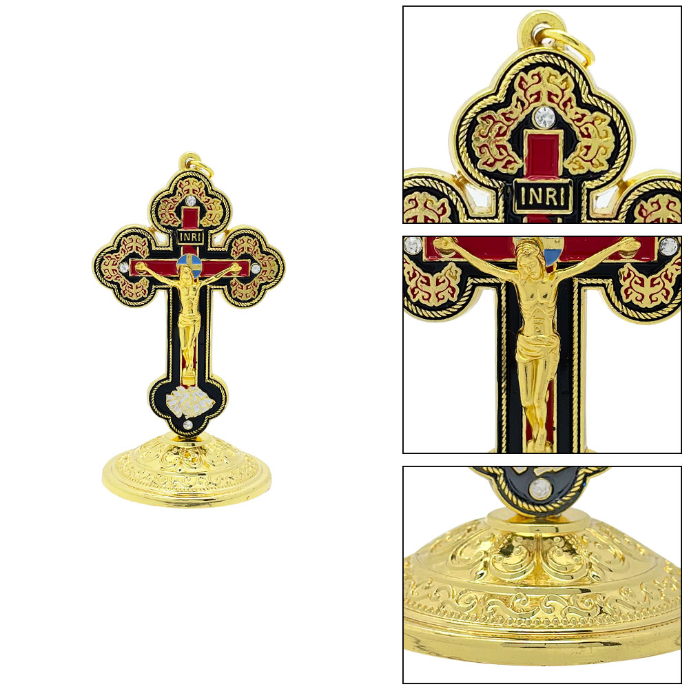 Salib Meja Katolik Emas Enamel - Home Decoration ulasan dan harga