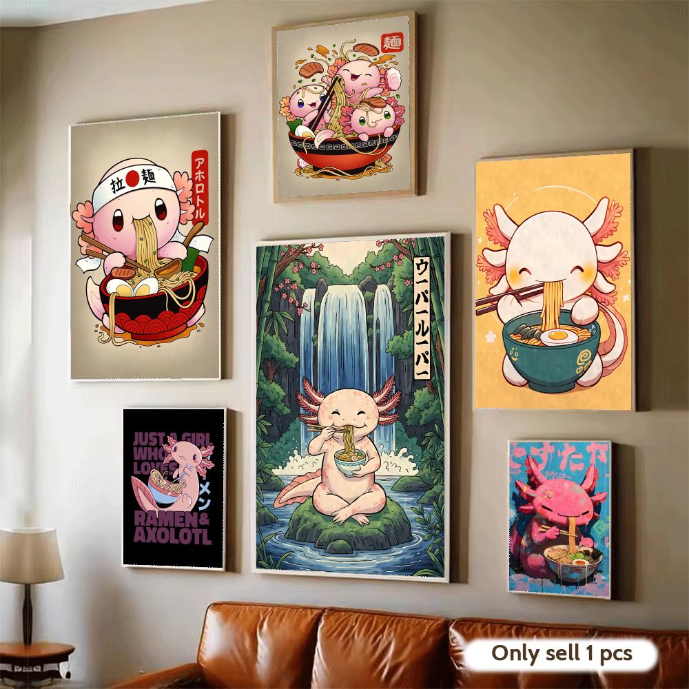 Poster Desain Seni Ramen Axolo - Home Decor Design Ideas ulasan dan harga
