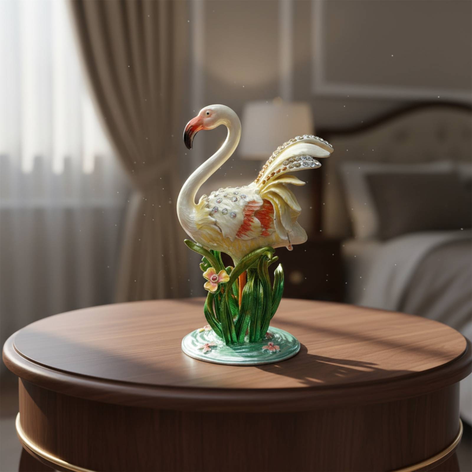 Kotak Perhiasan Flamingo Logam - Home Decor Design Ideas ulasan dan harga