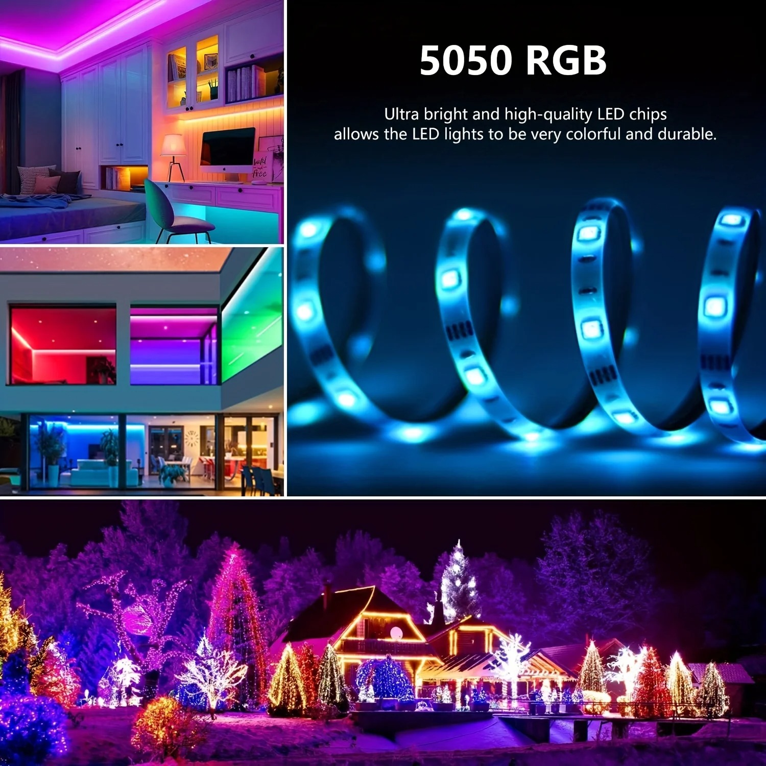 10M 20M 30M Lampu LED RGB Stri - Home Decor Free App ulasan dan harga
