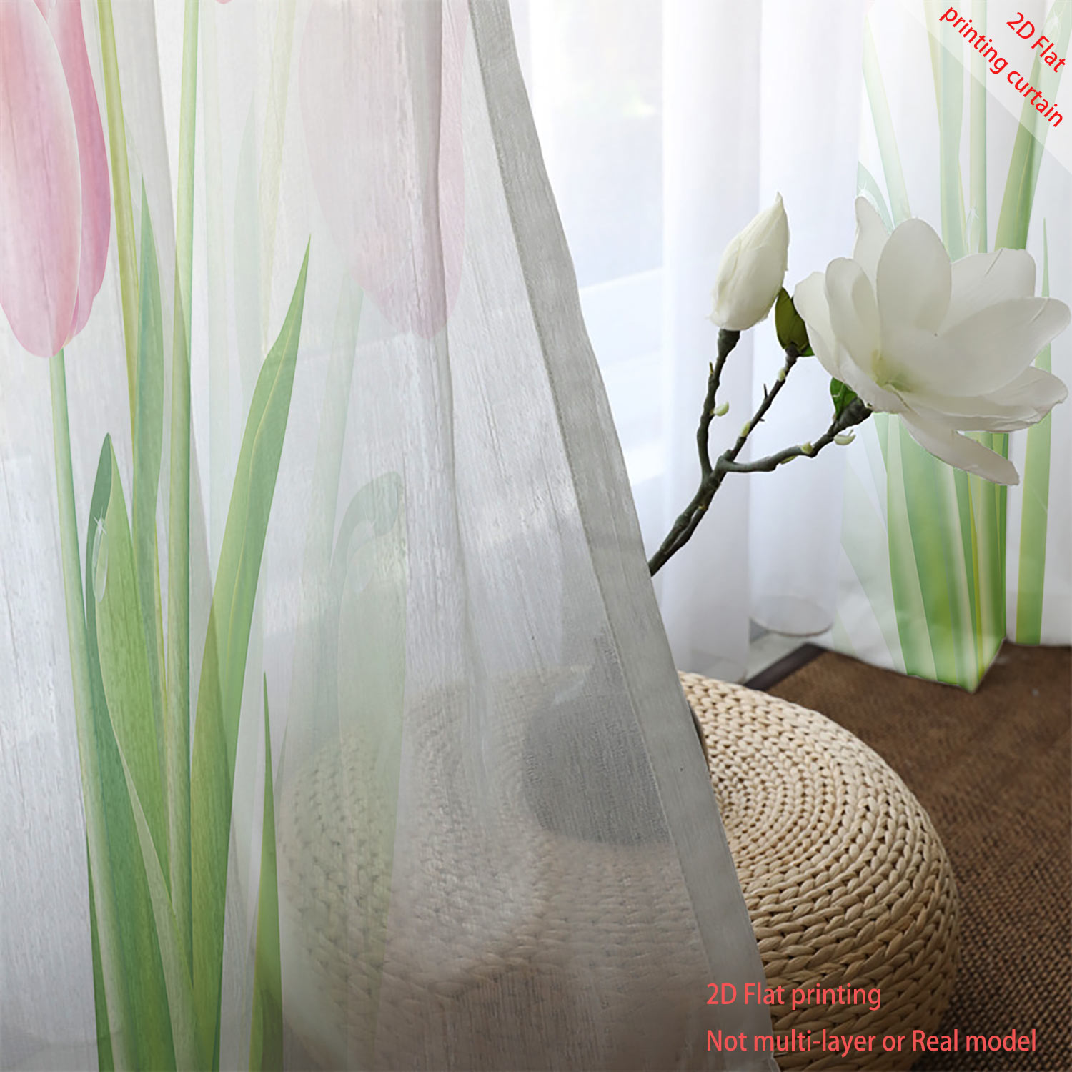 Tirai kasa transparan motif tu - Home Decor Youtube ulasan dan harga