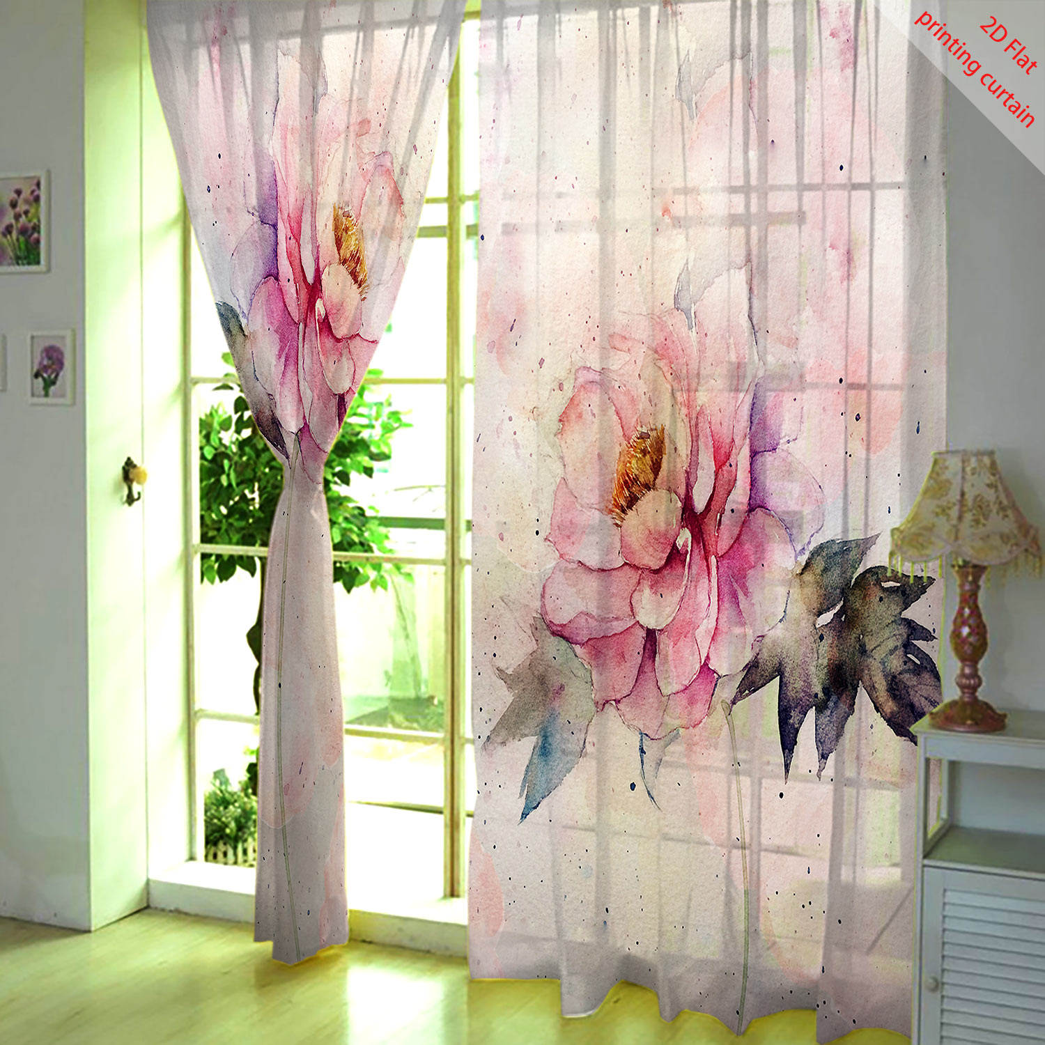 Tirai kasa transparan motif tu - Home Decor Youtube ulasan dan harga