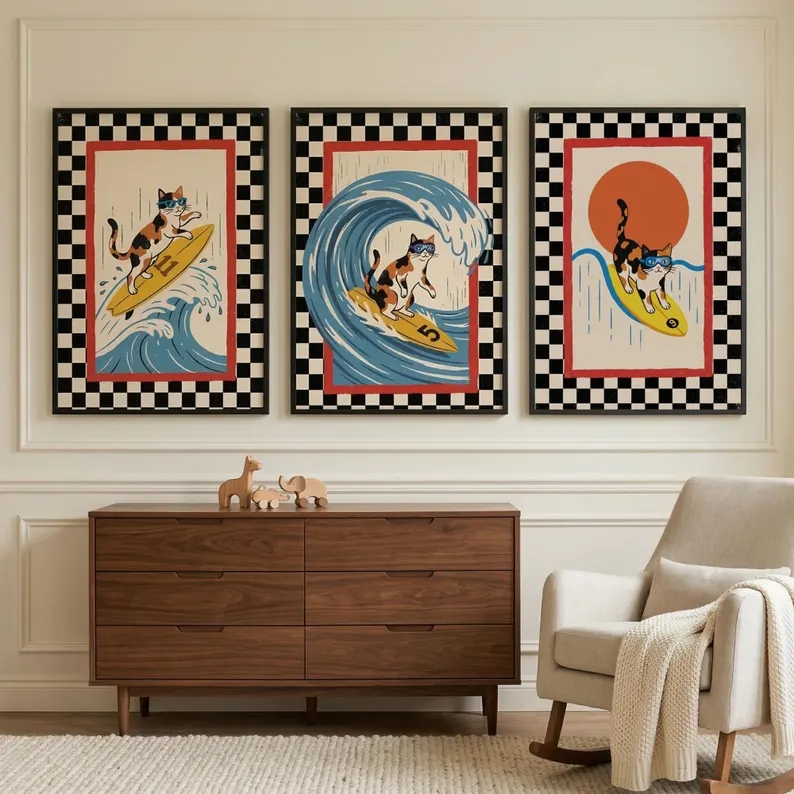 3 Buah Gambar Poster Lukisan K - Home Decor Japanese ulasan dan harga