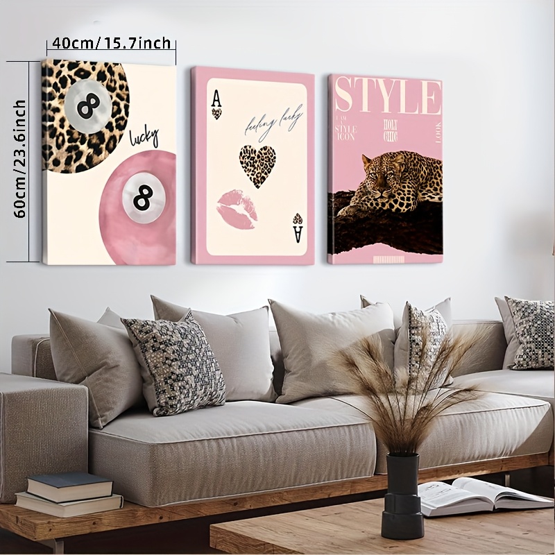 3 buah cetakan seni dinding ka - Home Decor Youtube ulasan dan harga