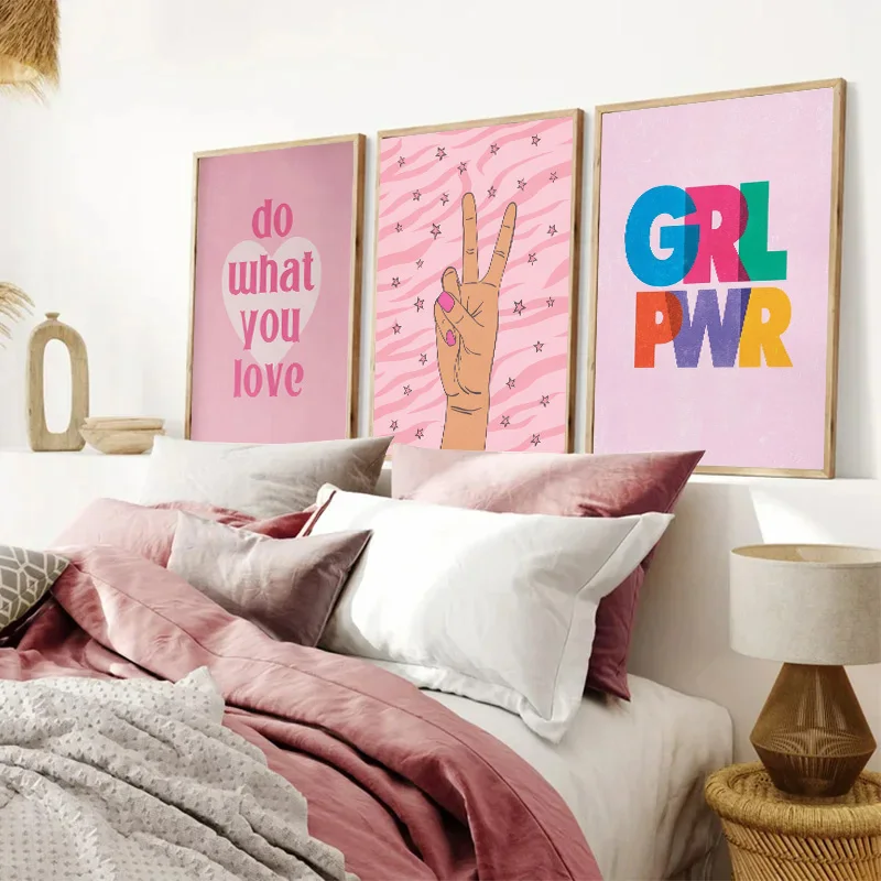 Abstrak Merah Muda Petir Gradi - Home Decor Minimal ulasan dan harga