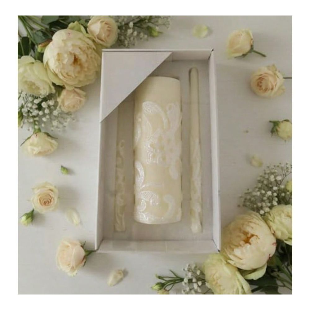 Set Lilin Pernikahan Warna Kre - Home Decor Event ulasan dan harga