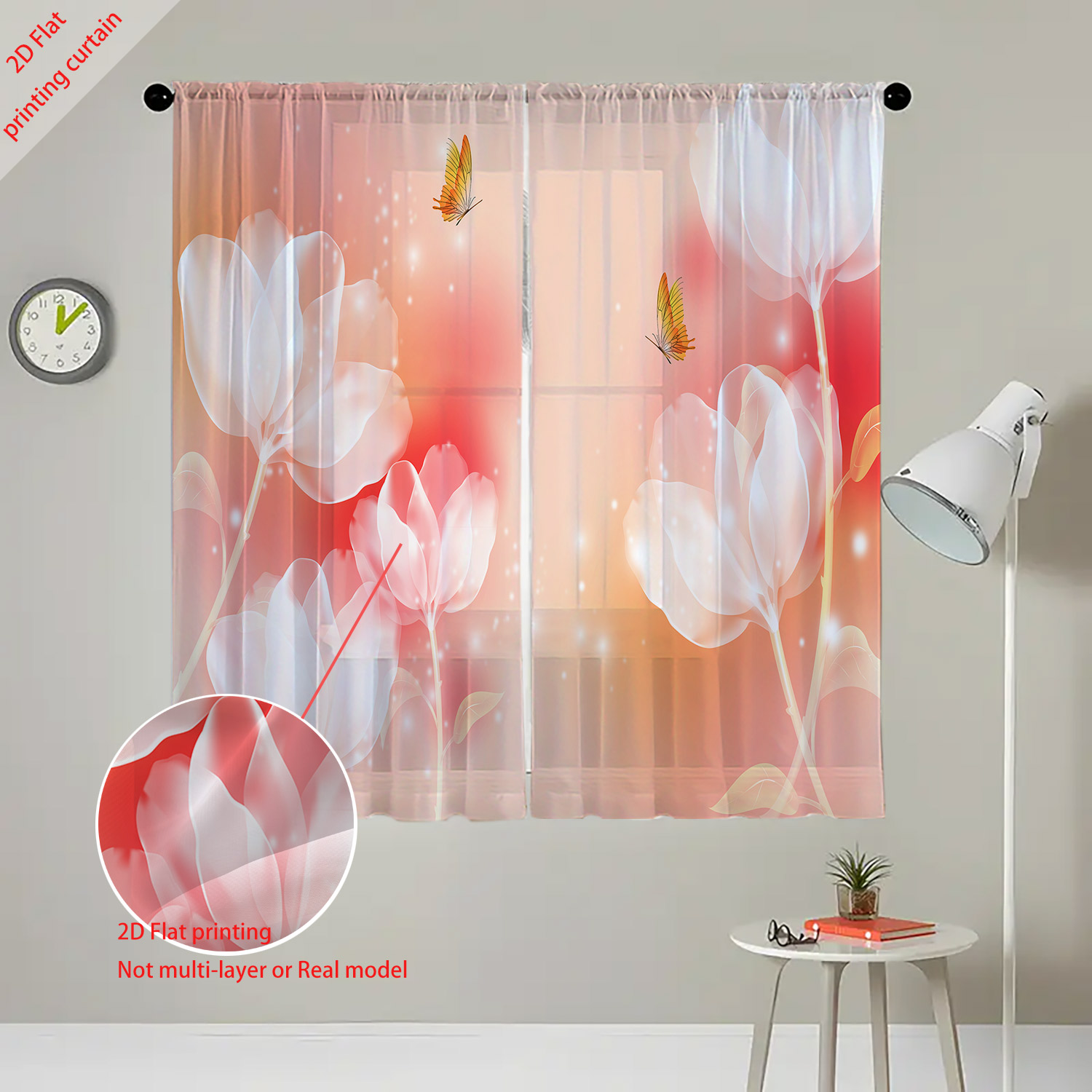 Tirai Kasa Transparan Bermotif - Home Decor Youtube ulasan dan harga