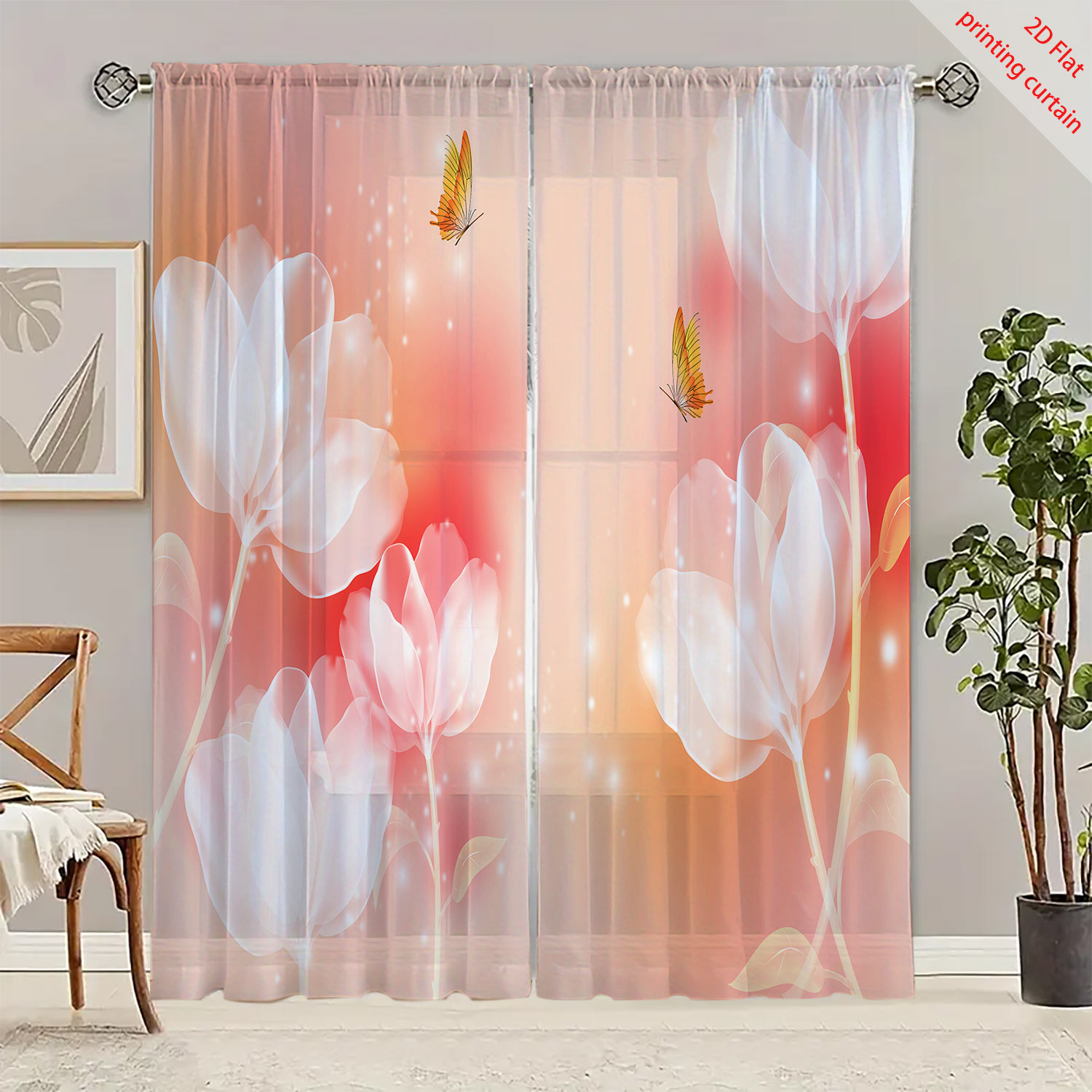 Tirai Kasa Transparan Bermotif - Home Decor Youtube ulasan dan harga