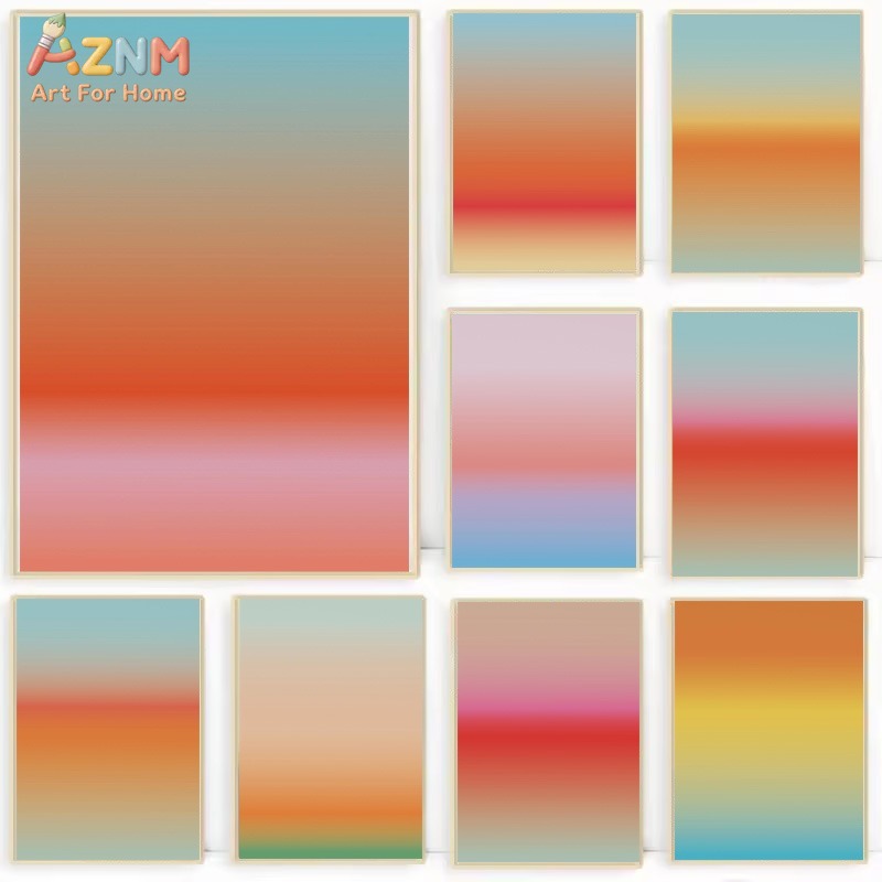 AZNM Seni Dinding Kanvas Aura  - Home Decor Minimal ulasan dan harga