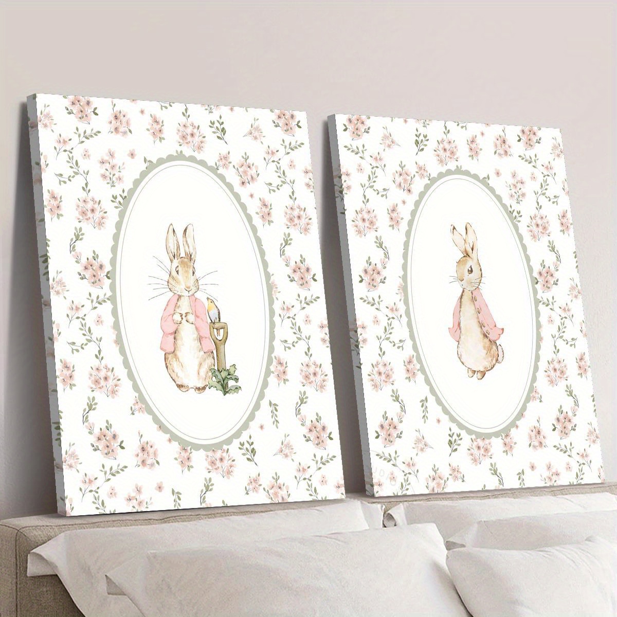 2 Buah Seni Cetak Kanvas Kelin - Home Decor Youtube ulasan dan harga