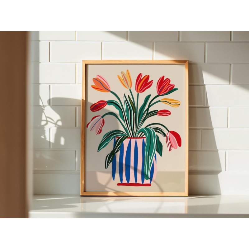 2 Buah Seni Dinding Kanvas Bun - Home Decor Youtube ulasan dan harga