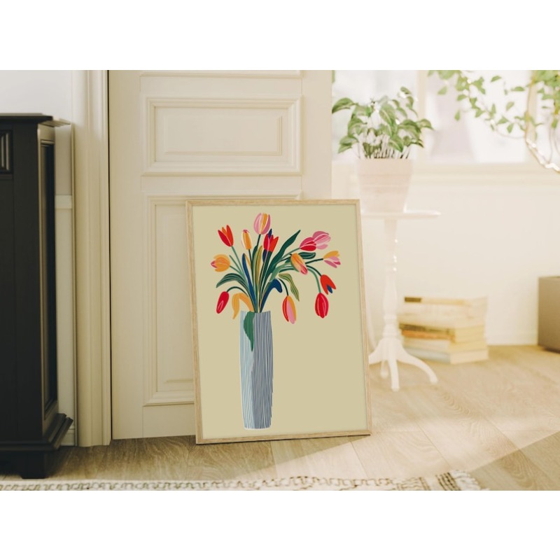 2 Buah Seni Dinding Kanvas Bun - Home Decor Youtube ulasan dan harga
