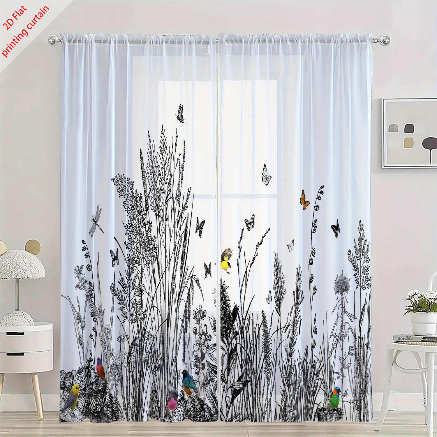 Tirai Layar Transparan Motif T - Home Decor Youtube ulasan dan harga