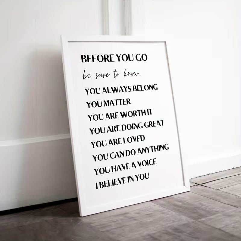 Lukisan Kanvas Cetak Seni Dind - Home Decor Quotes ulasan dan harga