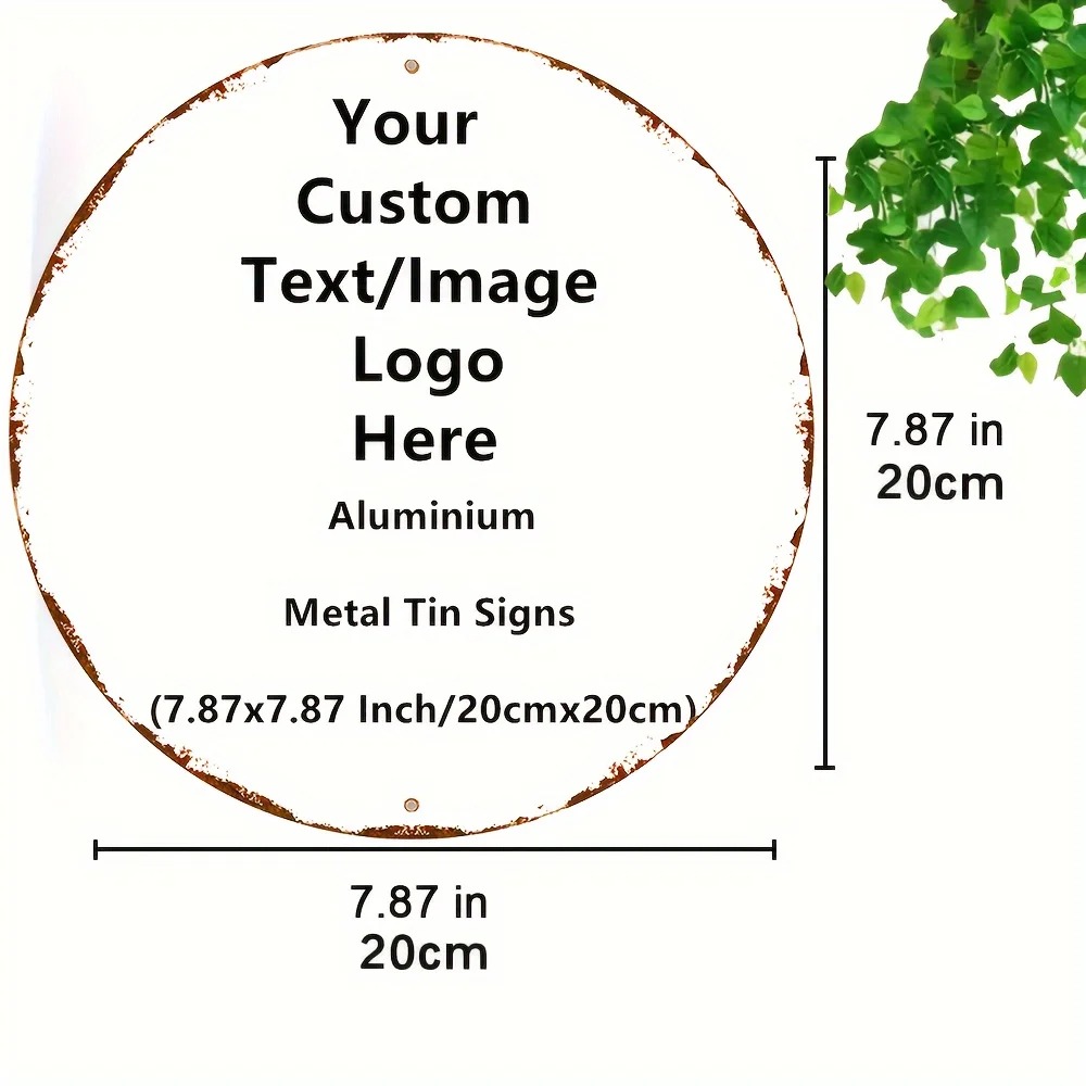 Papan Tanda Kaleng Bundar Kust - Home Decor Logo ulasan dan harga