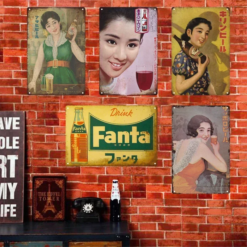 Papan Timah Retro Gaya Jepang  - Home Decor Japanese ulasan dan harga