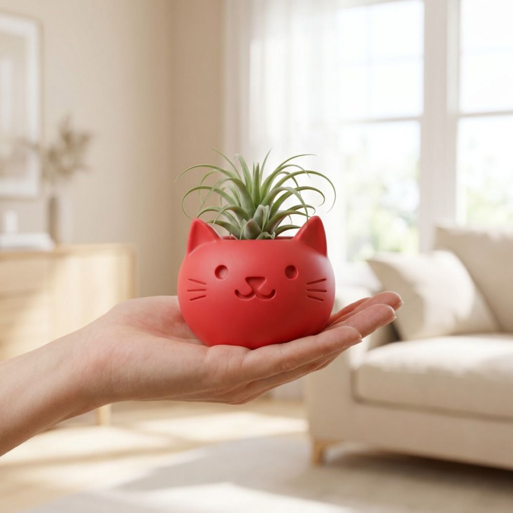 Pot Tanaman Bentuk Kucing 3D P - Succulent Planter Pot ulasan dan harga